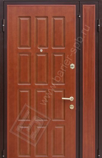 Полуторная металлическая дверь (МДФ)