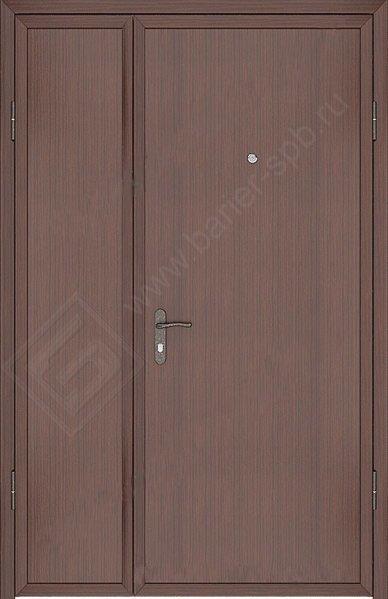 Полуторная металлическая дверь (ламинат)